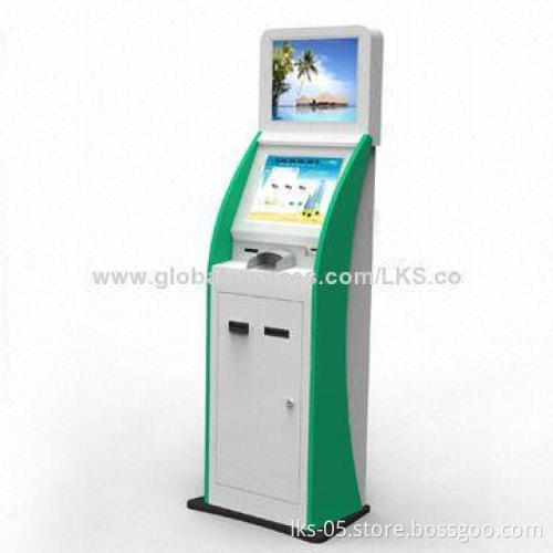 Standard Payment Kiosk with Dual-screen and Bill Acceptor and Printer Functions
